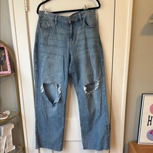 Hollister Light Blue Distressed Women's Flare Jeans